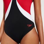 SPEEDO WOMENS HIGHNECK CROSSBACK BLACK RED - Imagen 10