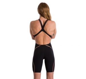 SPEEDO FASTSKIN LZR PURE INTENT OPENBACK KNEESKIN BLACK/GOLD - Imagen 2