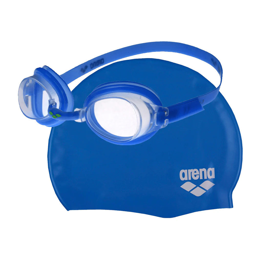 92423-070 ARENA KIDS SET GOGGLE - CAP BLUE-CLEAR BLUE-WHITE - Imagen 1